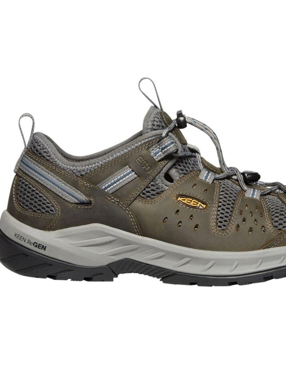 KEEN Utility Men's Atlanta Cool II ESD Steel Toe Hiker Boots - Gargoyle/Midnight